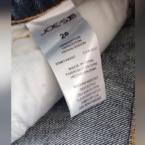 $118 Joe's Jeans Frayed Hem Blue Jean Shorts Women's Size 26 - Picture 5 of 6